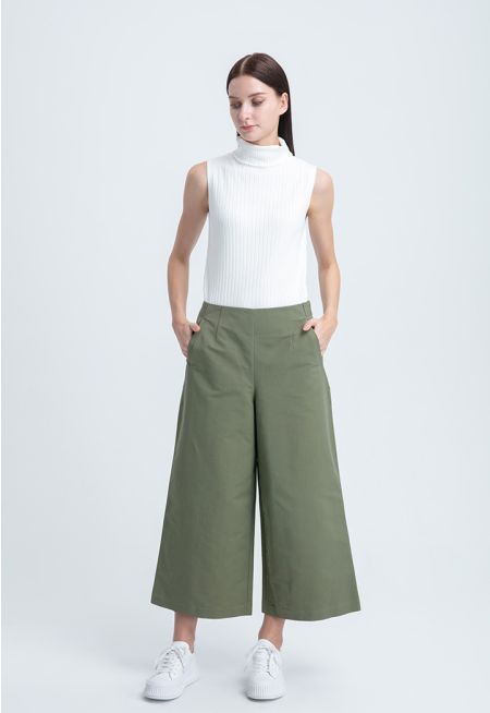 Wide Leg Straight Cut Culottes