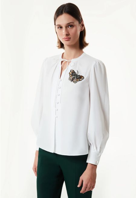 Machka- Butterfly Embroide Shirt 