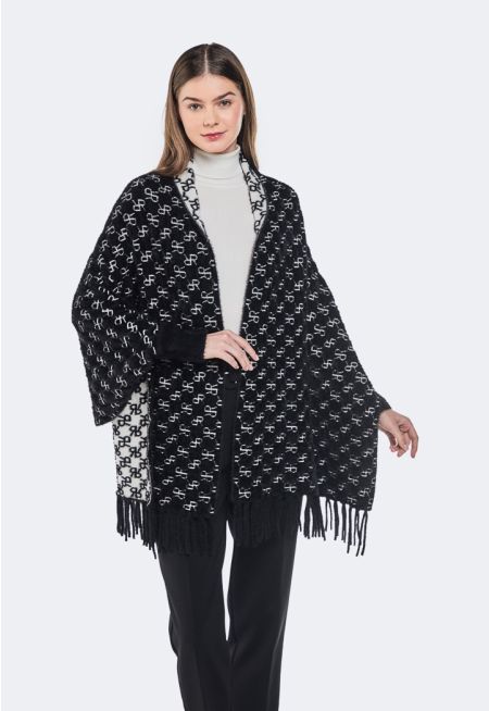 Winter Monogram Poncho