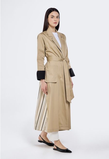 Striped Back Denim Abaya