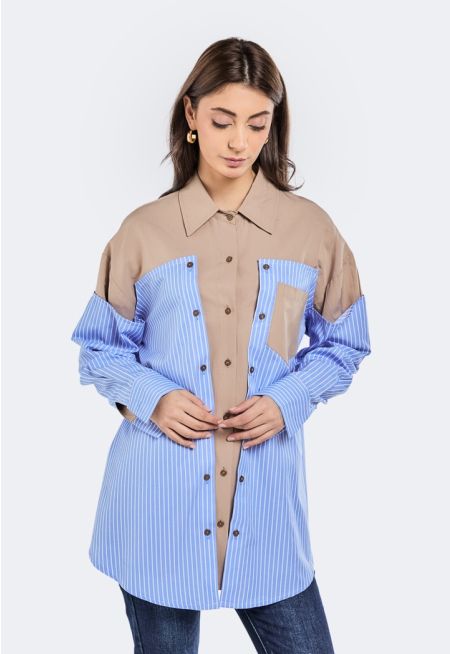 Two Toned Striped Shirt