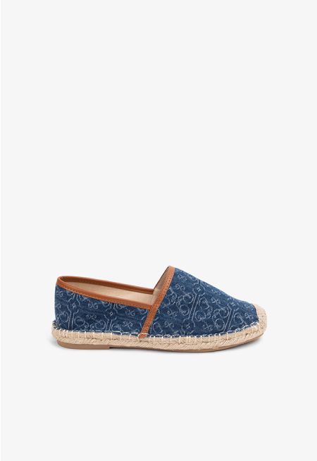 Riva Print Denim Espadrilles