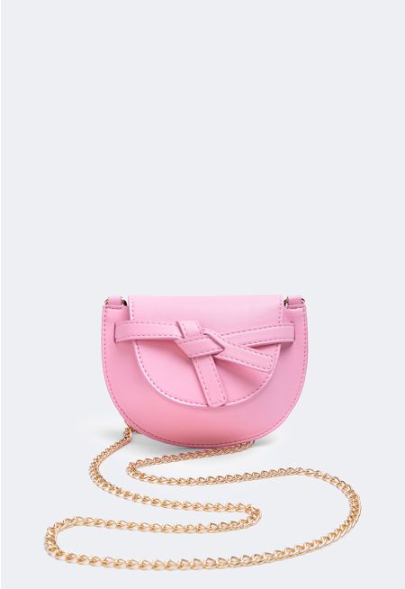 Knotted Flap Crossbody Bag