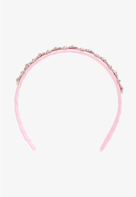 Crystal Embellished Pearls Headband