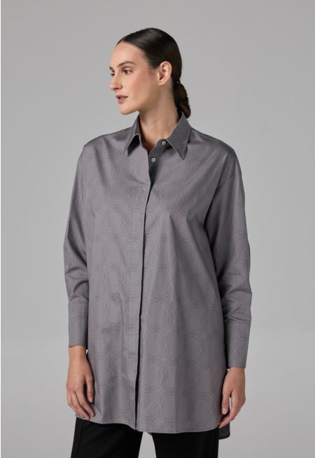 Printed Monogram Long Sleeve Shirt 