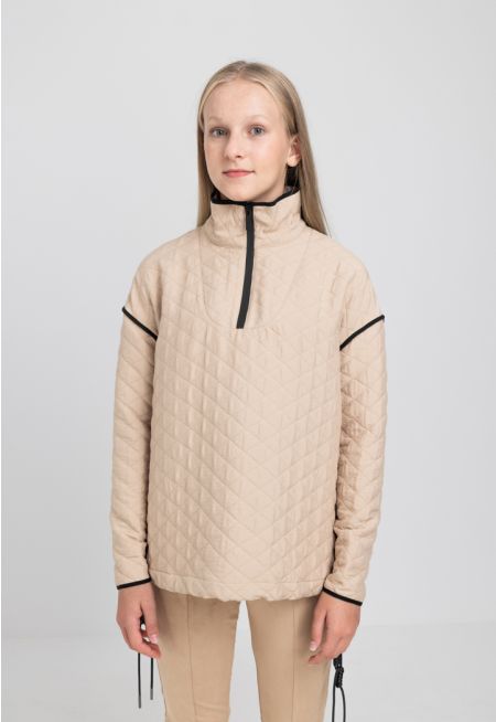 Solid Quilted Sweater