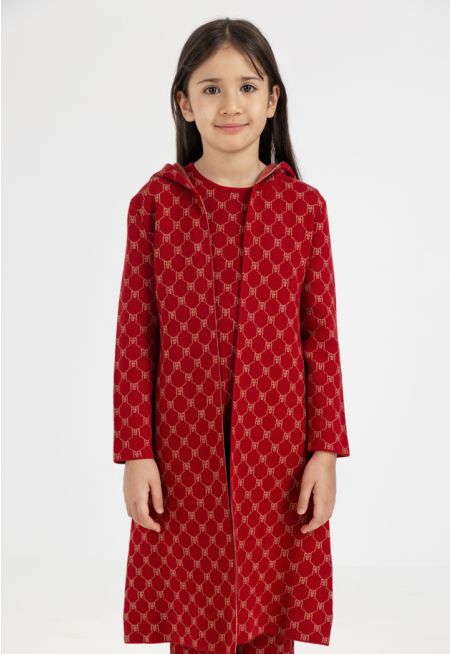 Lurex Monogram Knitted Coat