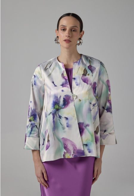 Printed Long Sleeve Jacket