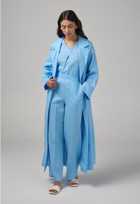 Linen Wide Leg Trousers