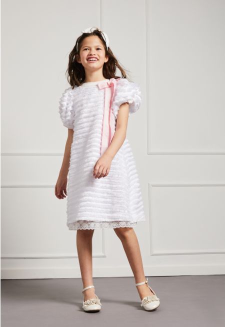 Thread Tassels Lace Hems Dress