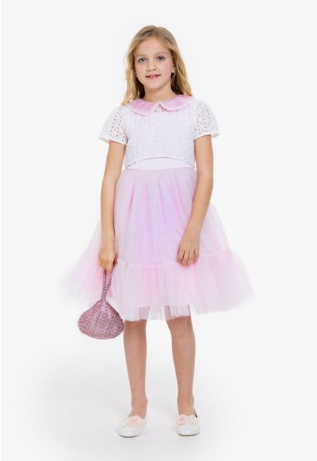 Peter Pan Collar Tulle Dress