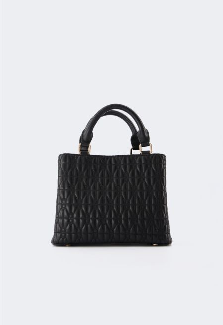 Quilted Embroidered Handbag