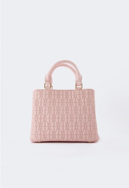 Quilted Embroidered Handbag