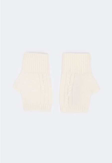 Cropped Fingers Knitted Gloves