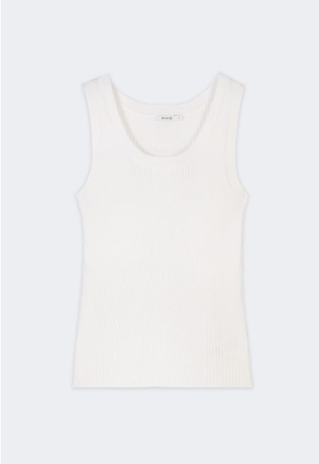 Basic Solid Ribbed Top