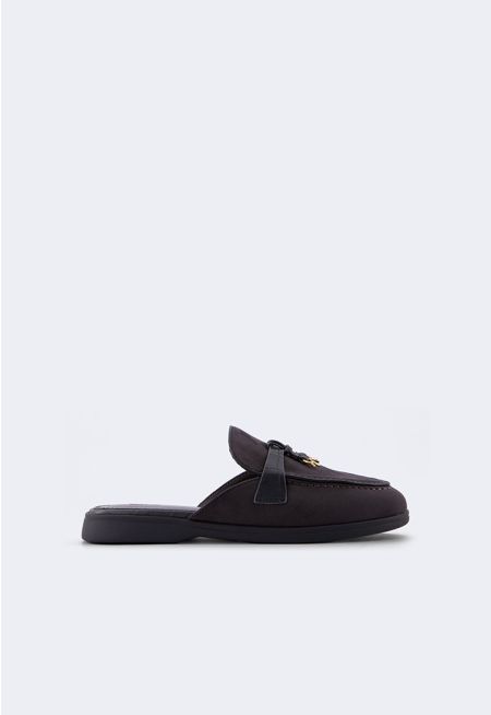 PU Leather Detailed Mules
