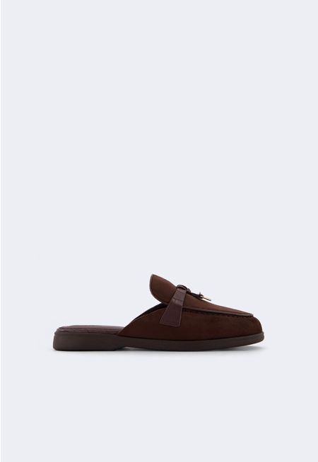 PU Leather Detailed Mules