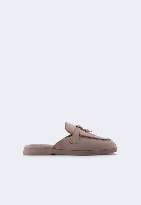 PU Leather Detailed Mules