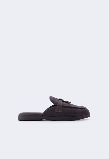 PU Leather Detailed Mules