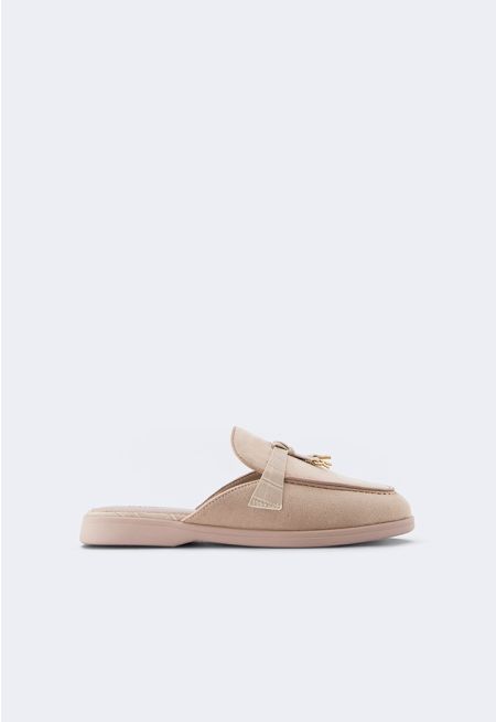 PU Leather Detailed Mules
