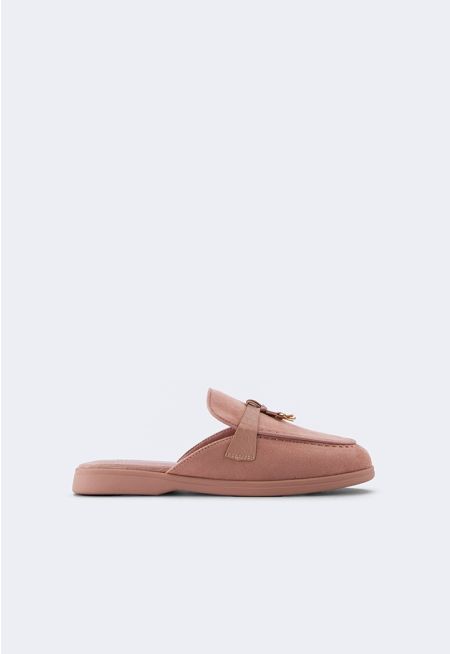 PU Leather Detailed Mules