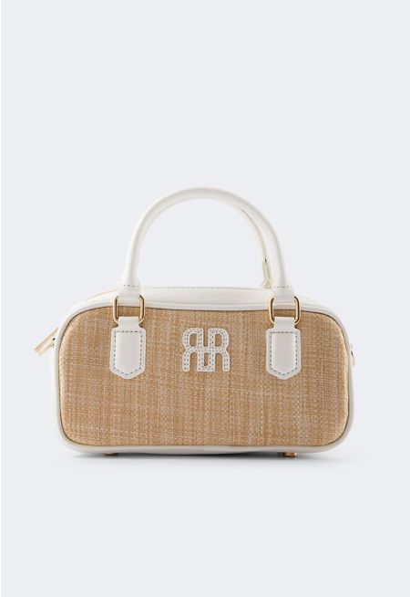 Raffia PU Leather Handbag