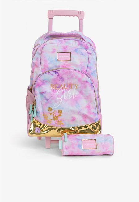 Beauty Girl Trolley Backpack