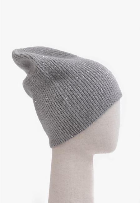 Knitted Lurex Beanie