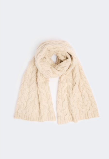 Solid Textured Winter Scarf