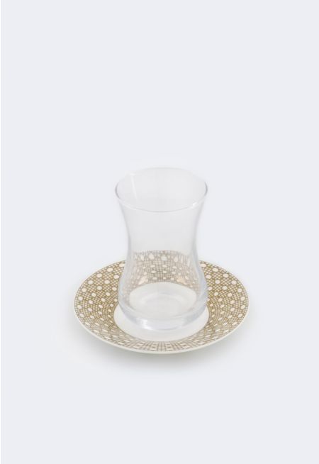 Arabic Tea Cup & Saucer Set (6 Pcs)