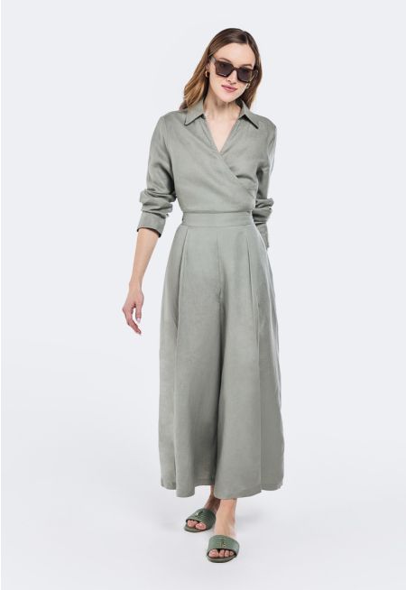 Solid Palazzo Trousers