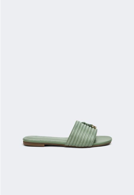 Solid Embroidered Flats