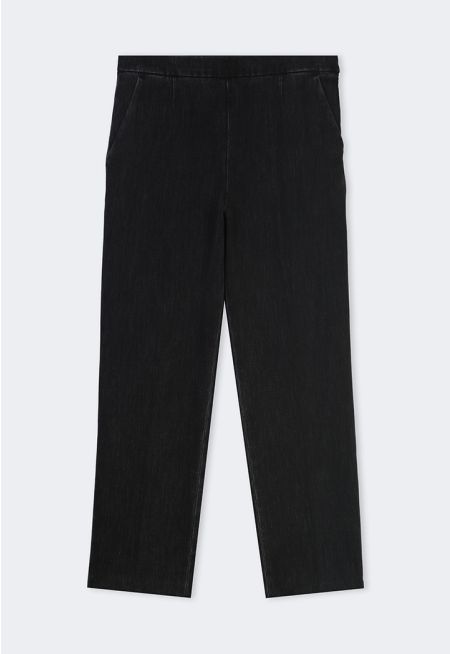 Straight Legs Basic Denim Trousers
