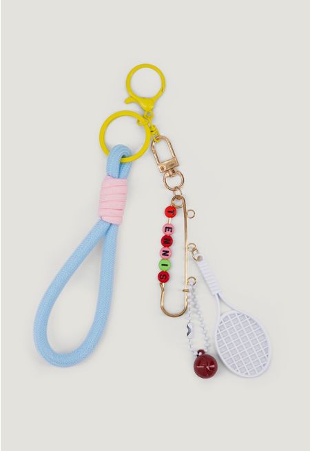 Metal Tennis Racket Bag Charm