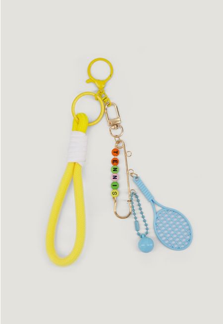 Metal Tennis Racket Bag Charm
