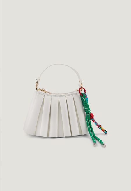 Leather Pleated Handbag 