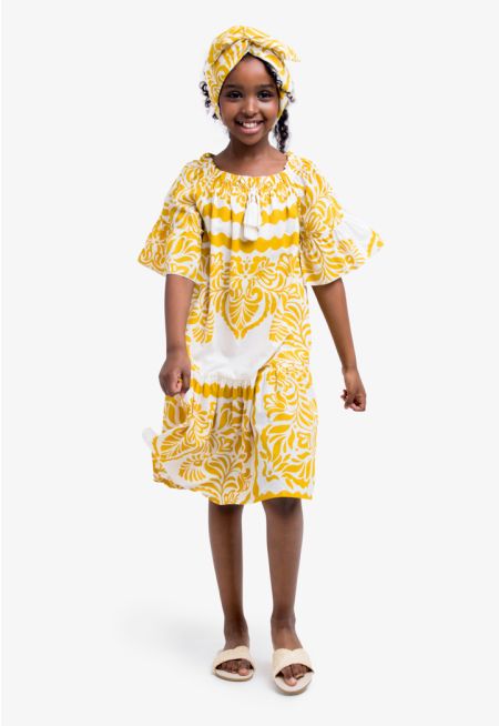 فستان صيفي بطبعات أفريقية