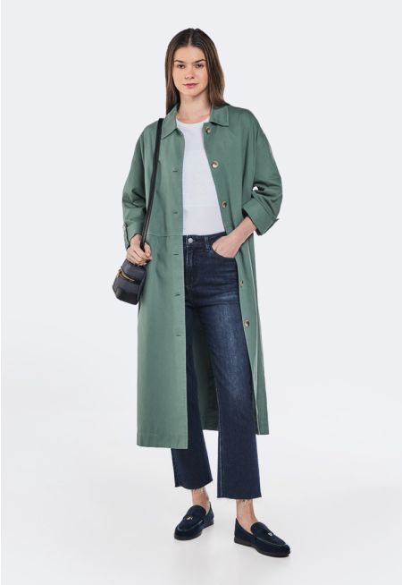 Relaxed Fit Midi Jacket