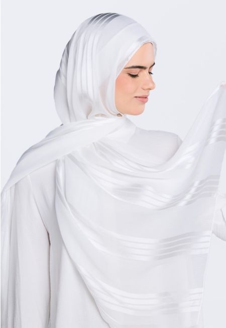 حجاب مخطط بارز الملمس