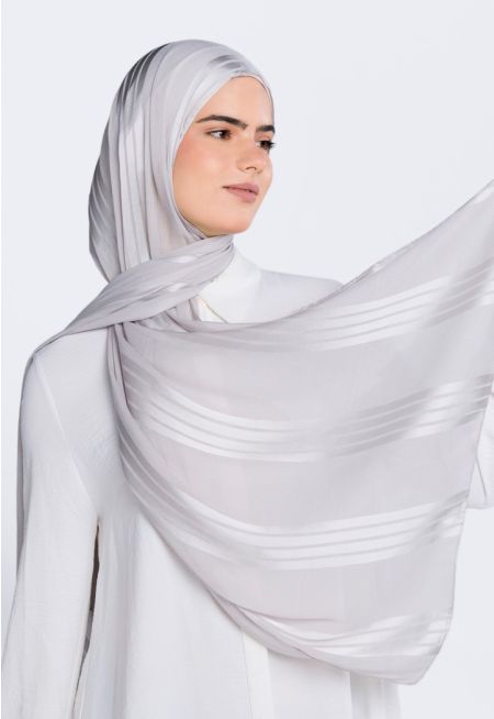حجاب مخطط بارز الملمس