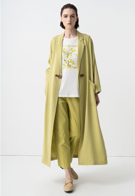 Solid Oversize Maxi Open Abaya 