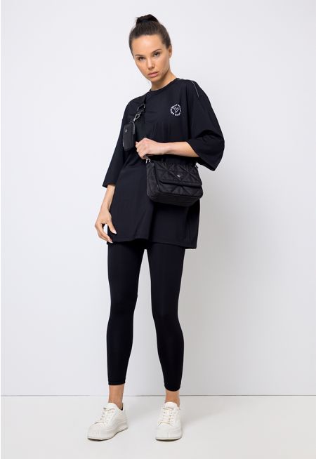 Solid High Waist Legging