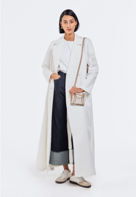 Geometric Embroidered Quilted Abaya