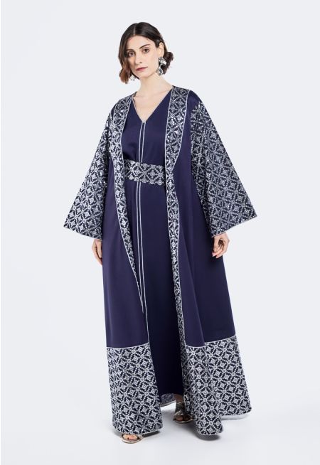 Dress & Sequins Abaya Set