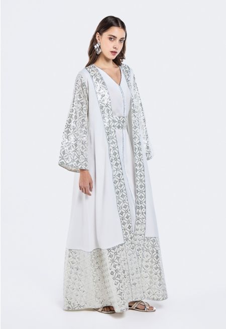 Dress & Sequins Abaya Set