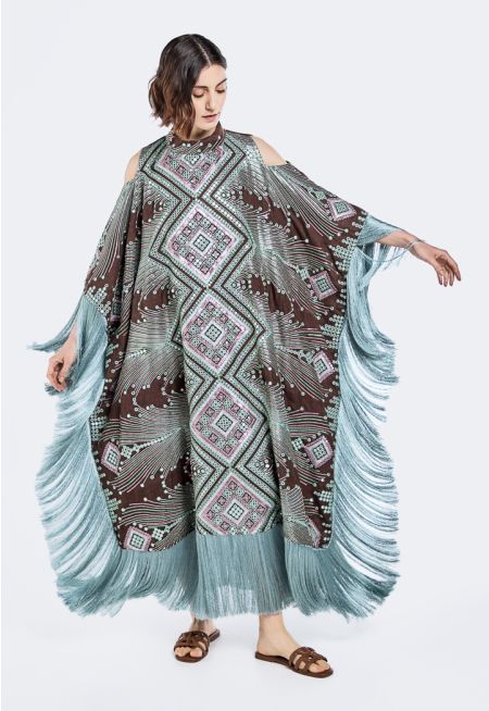 Off Shoulders Tassel Dress