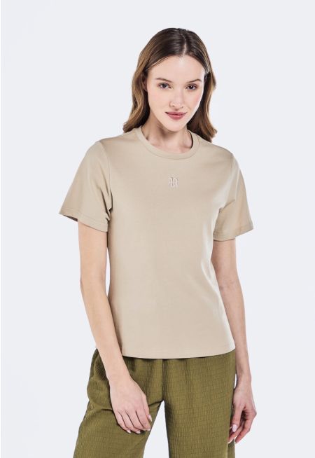 Embroidered Monogram T-Shirt