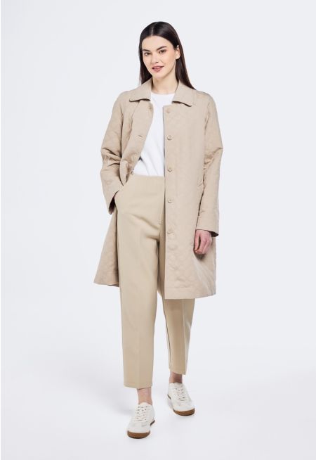 Seam Detail Solid Trousers