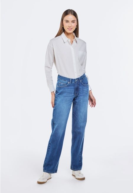 Low Rise Straight Jeans