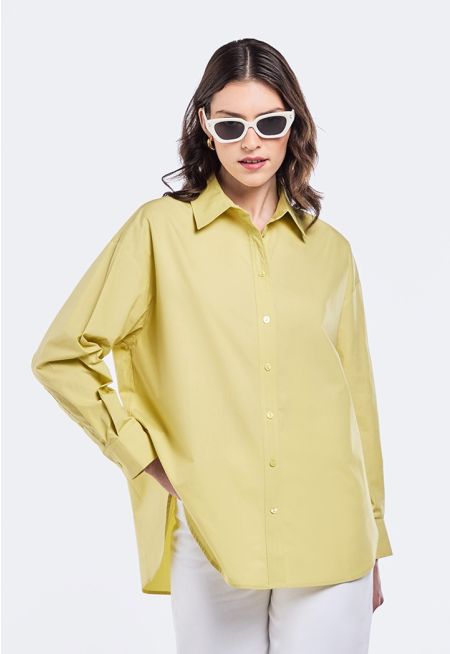 Drop Shoulder Solid Shirt